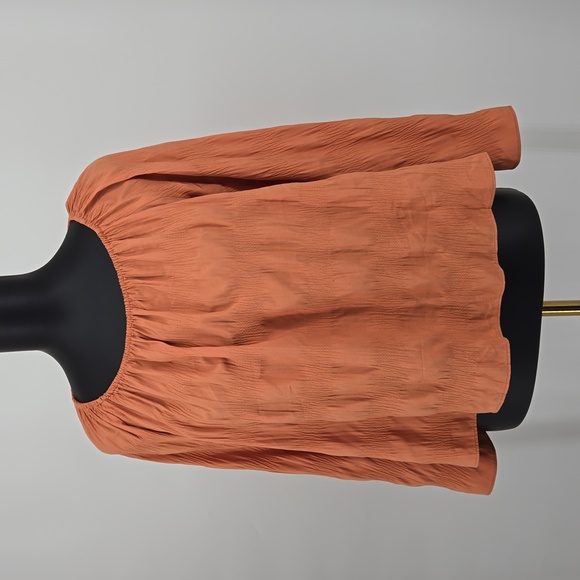 Elizabeth And James Coral Jacquard Flare Sleeve Off The Shoulder Blouse Size XS - Picture 4 of 15